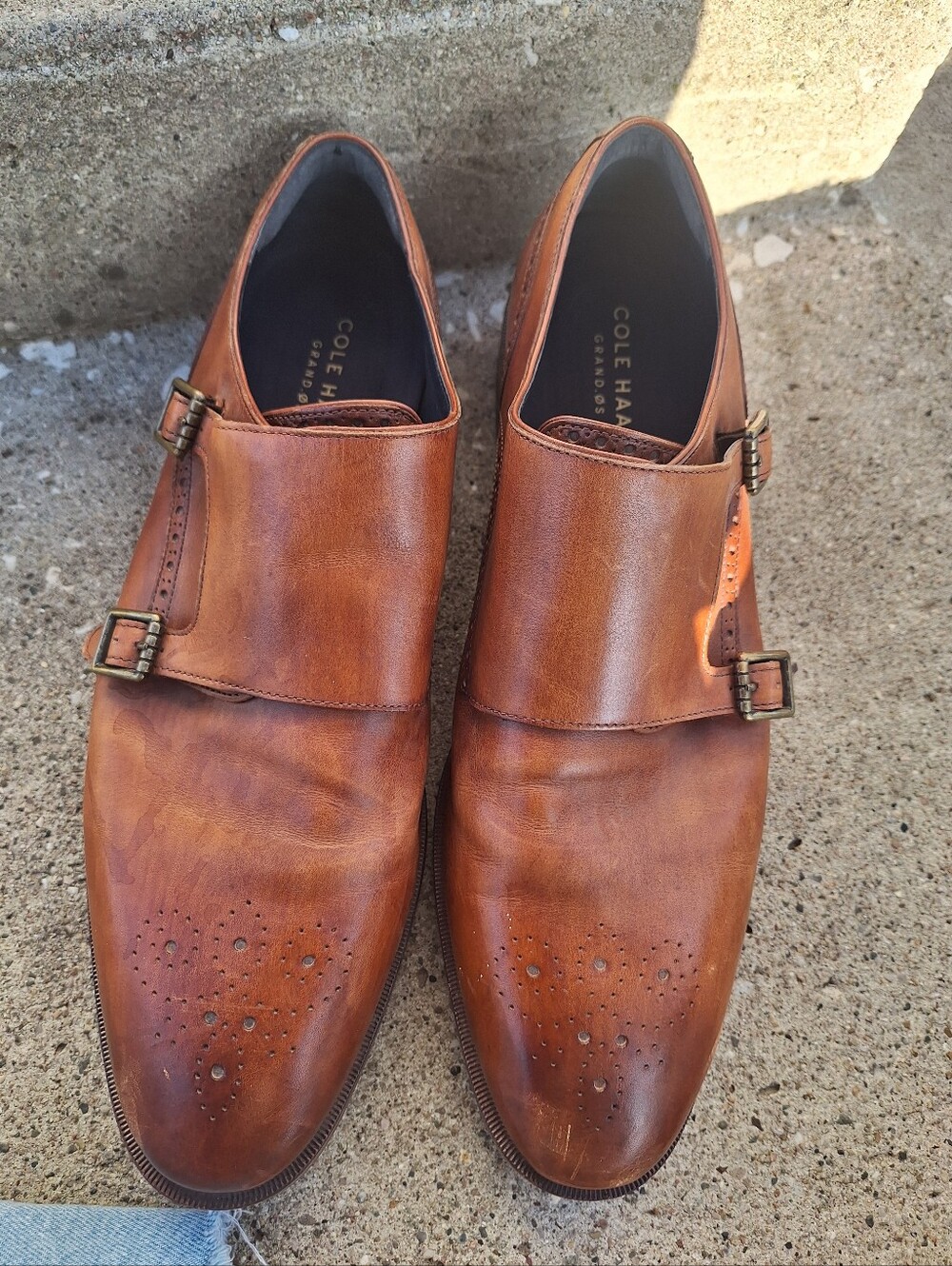 Cole Haan Hamilton Double Monk Strap Shoes Size 14 - Picture 4 of 10